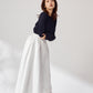 Blooming jacquard skirt (White/dot)