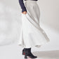 Blooming jacquard skirt (White/dot)