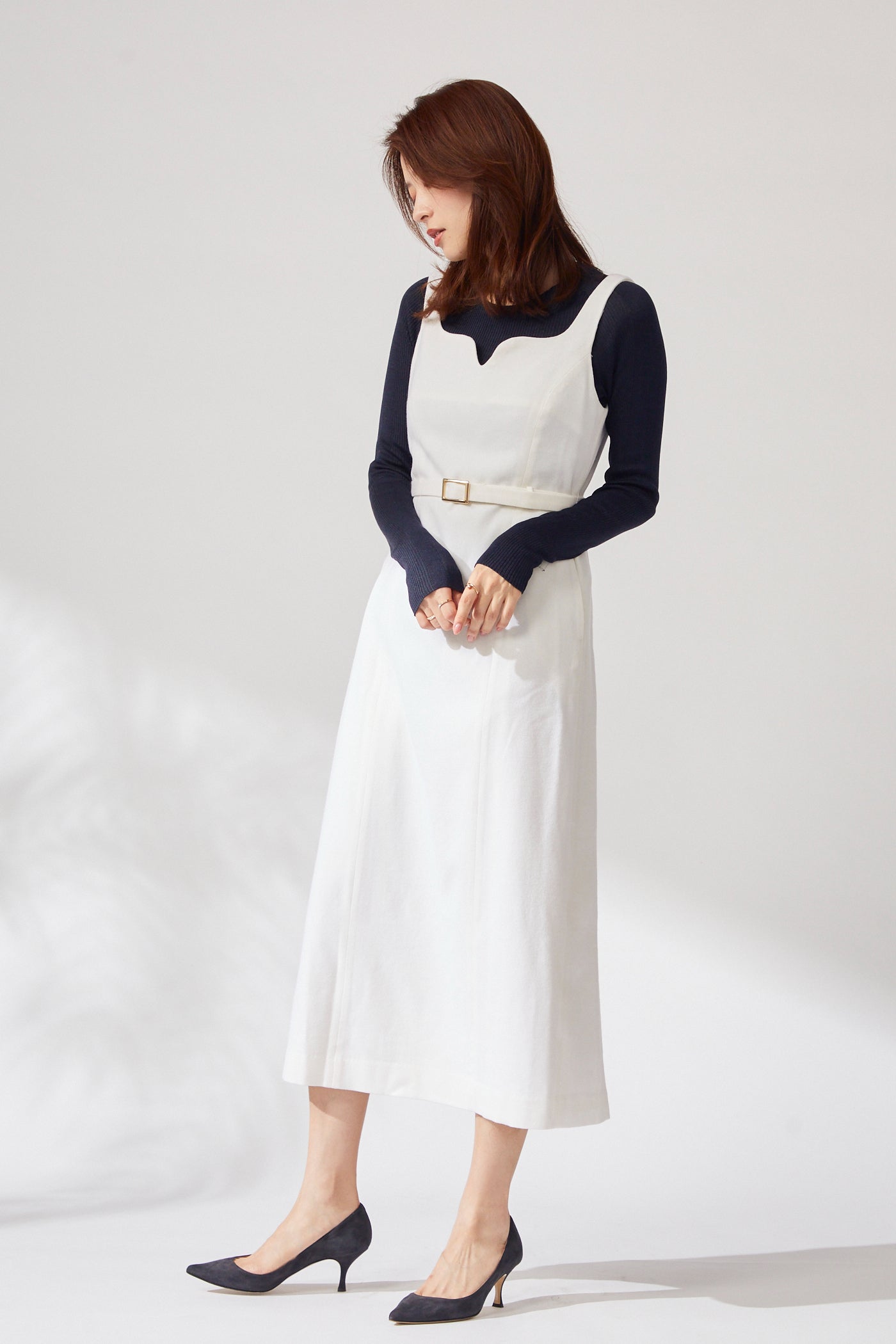 Wool  jumper skirt (Ivory)