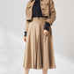 Gentle pleated skirt (Camel)