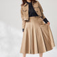 Gentle pleated skirt (Camel)