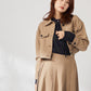 Gentle pleated skirt (Camel)