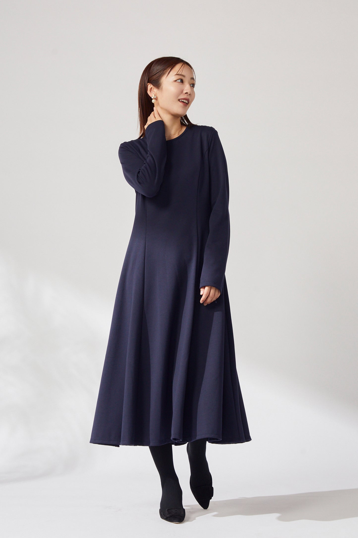 Daily jersey dress (Navy)