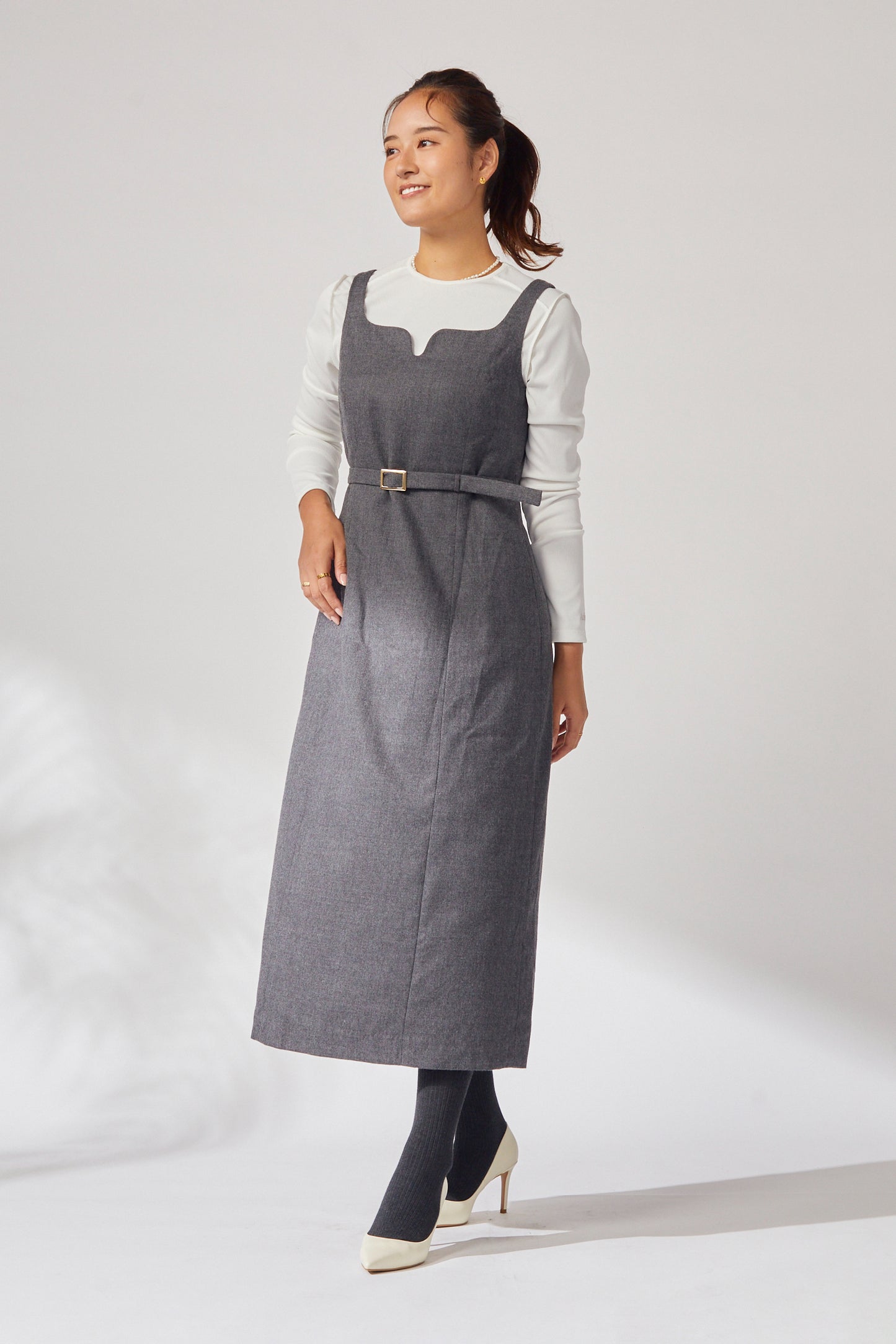 Wool  jumper skirt (Heather gray)