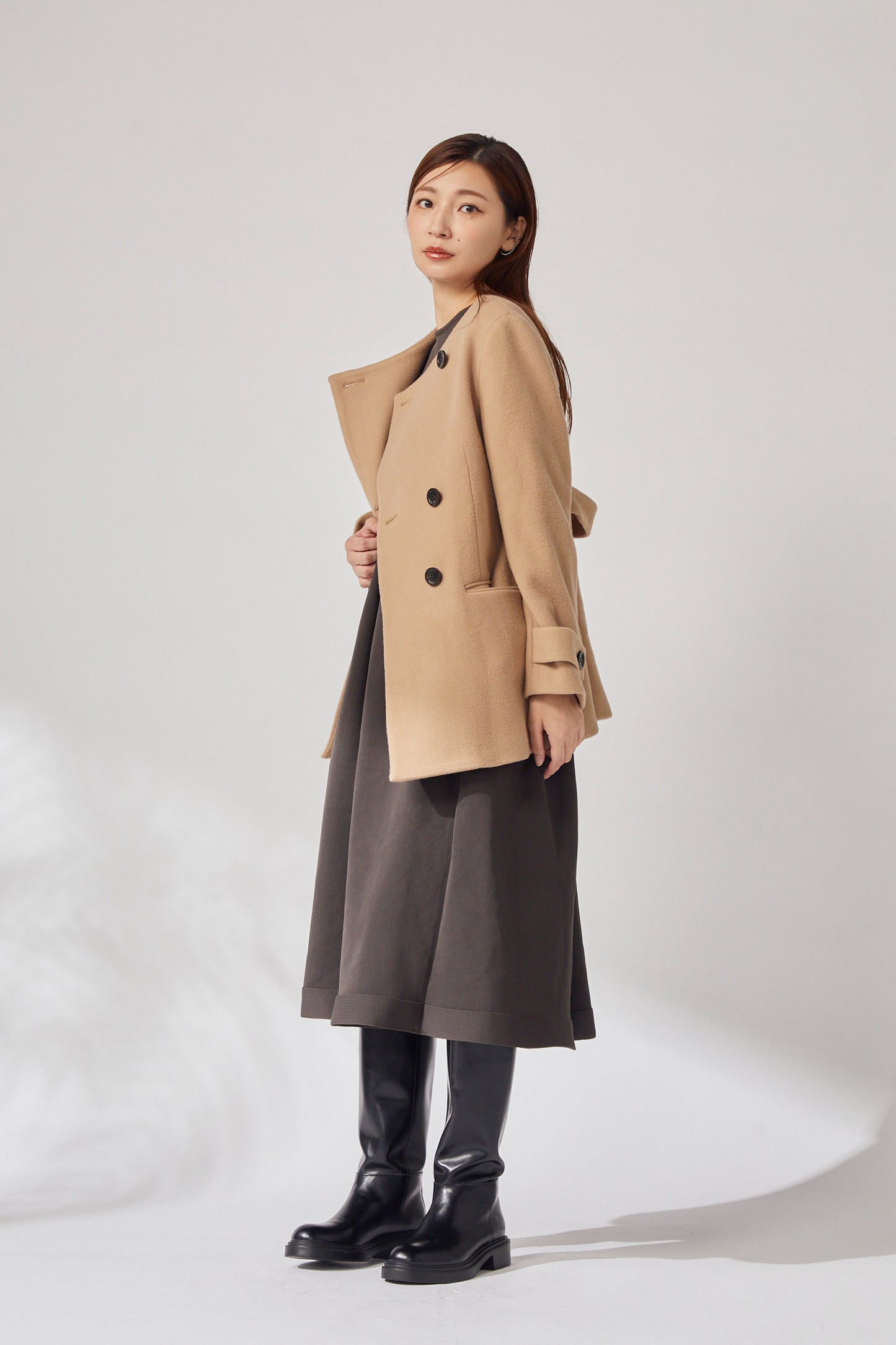 Audire melton coat (Camel)