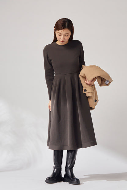 Christina knit dress (Charcoal brown)