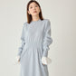 Elastic knit dress (Blue gray)