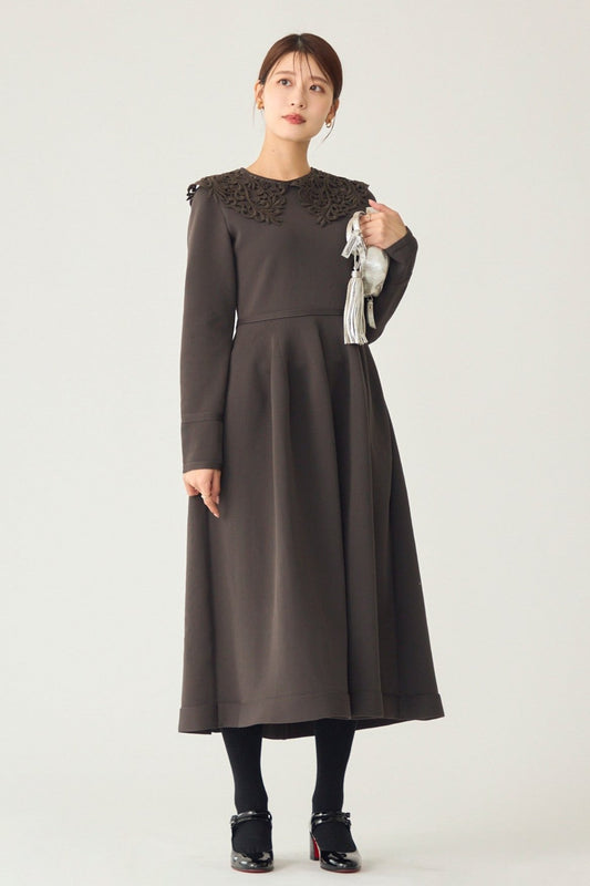 Christina knit dress (Charcoal brown)