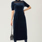 Restaurant velours dress (Navy)