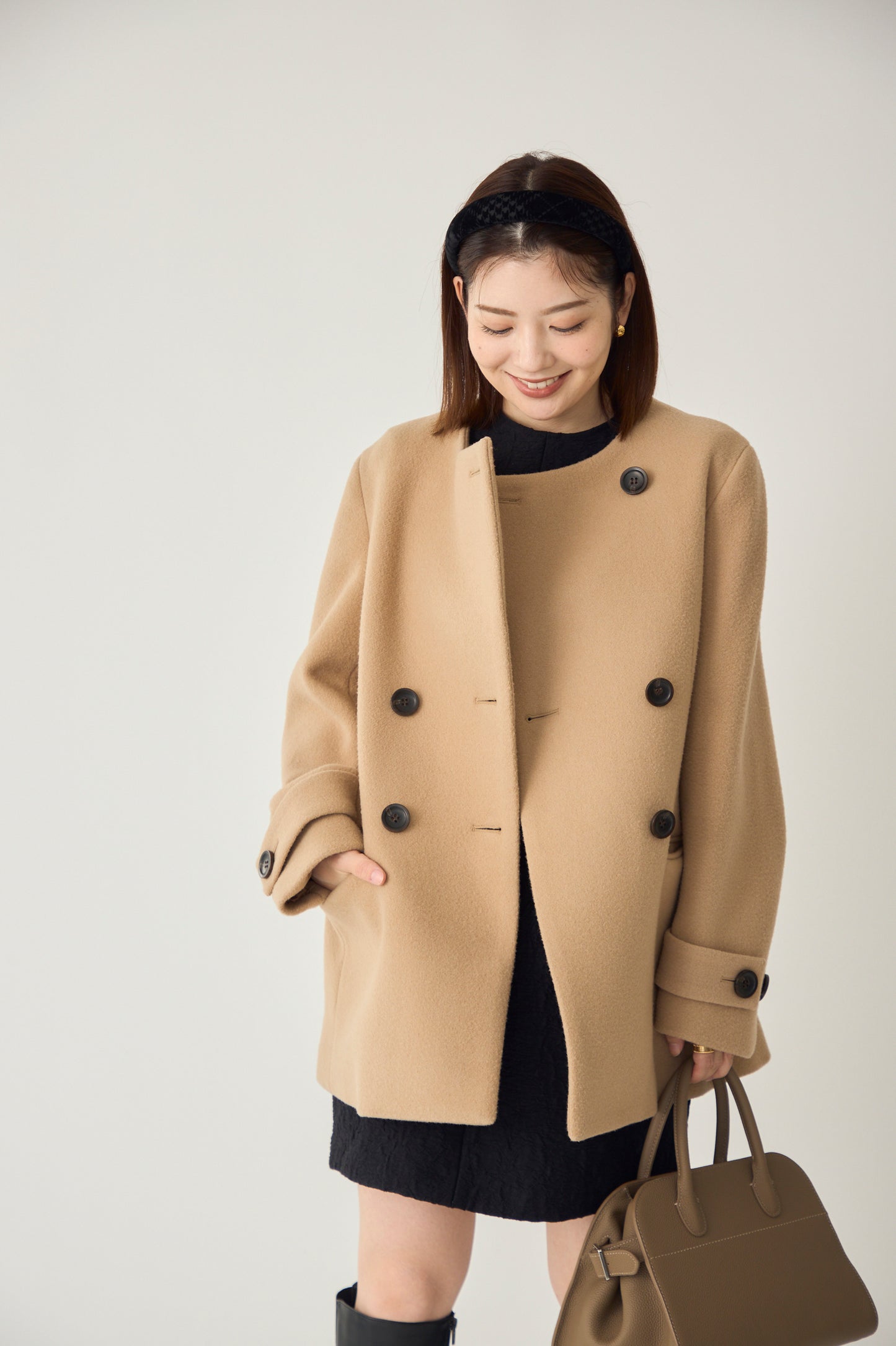 Audire melton coat (Camel)