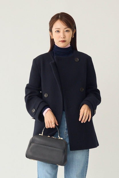 Audire melton coat (Dark navy)