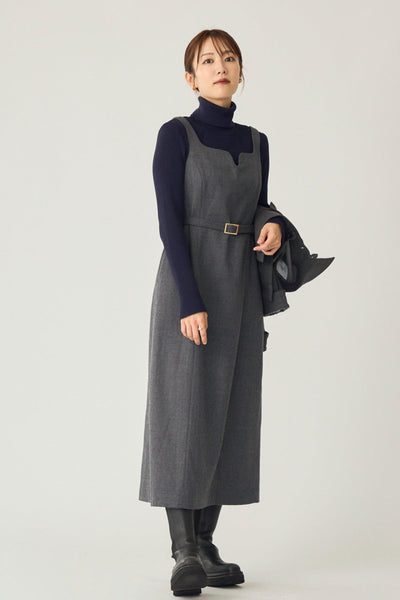 Wool jumper skirt (Heather gray) – Audire