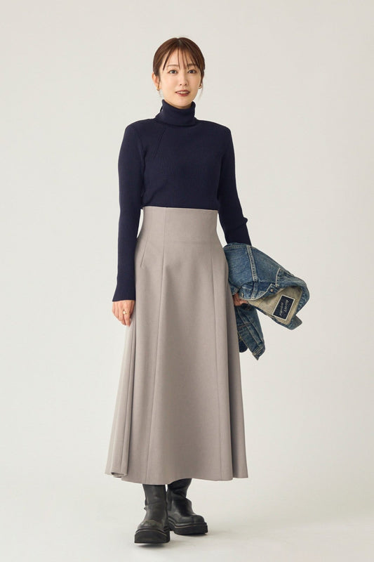 Noble high-waist skirt (Gray)