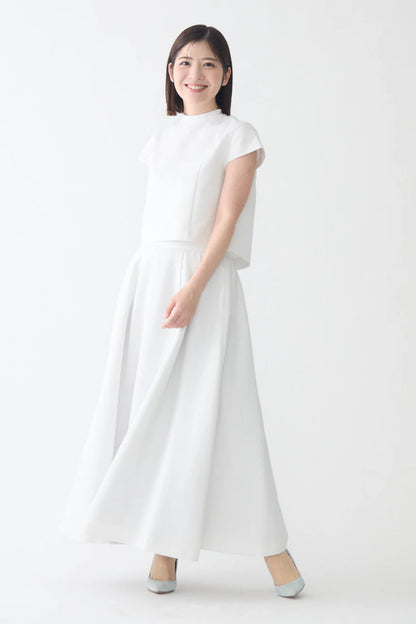 Blooming jacquard tops(White dot)