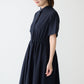 Shirring shirt dress(Navy)