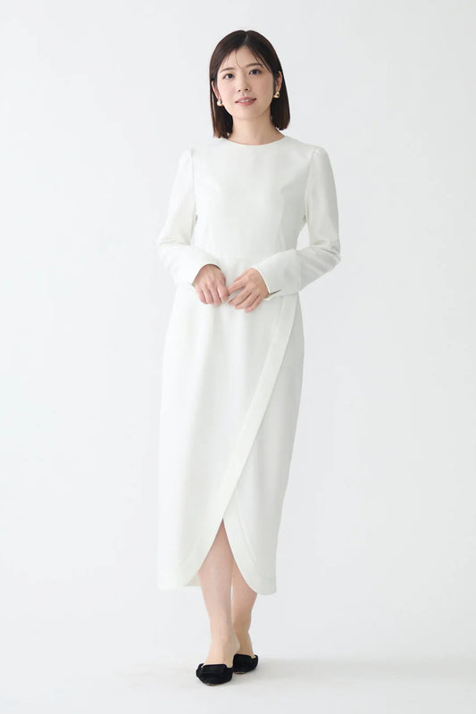 Tulip hem dress (Ivory)