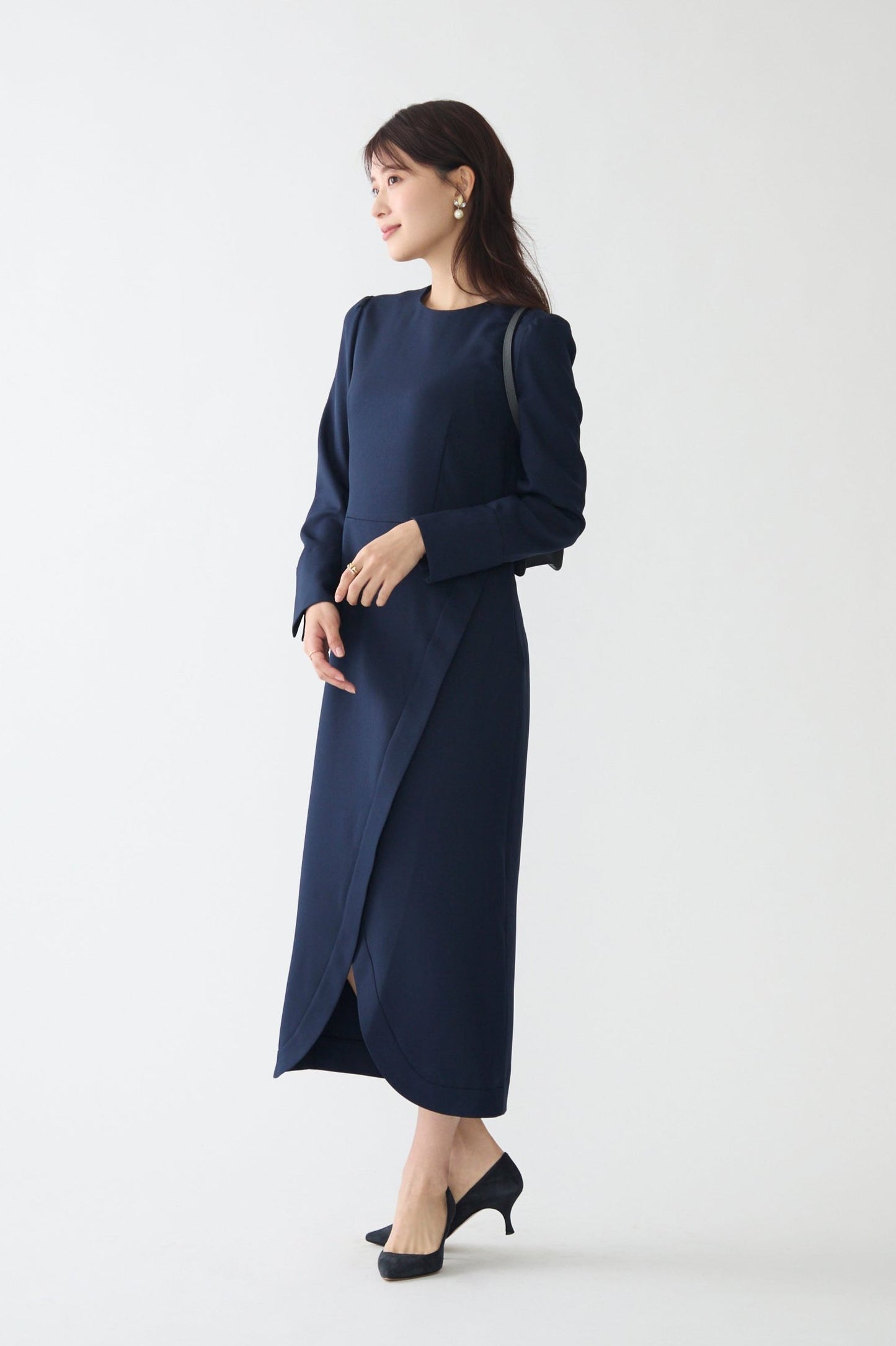 Tulip hem dress (Navy)