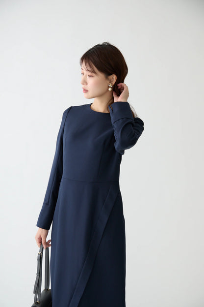 Tulip hem dress (Navy)
