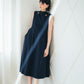 Tears cut-work dress (Navy)