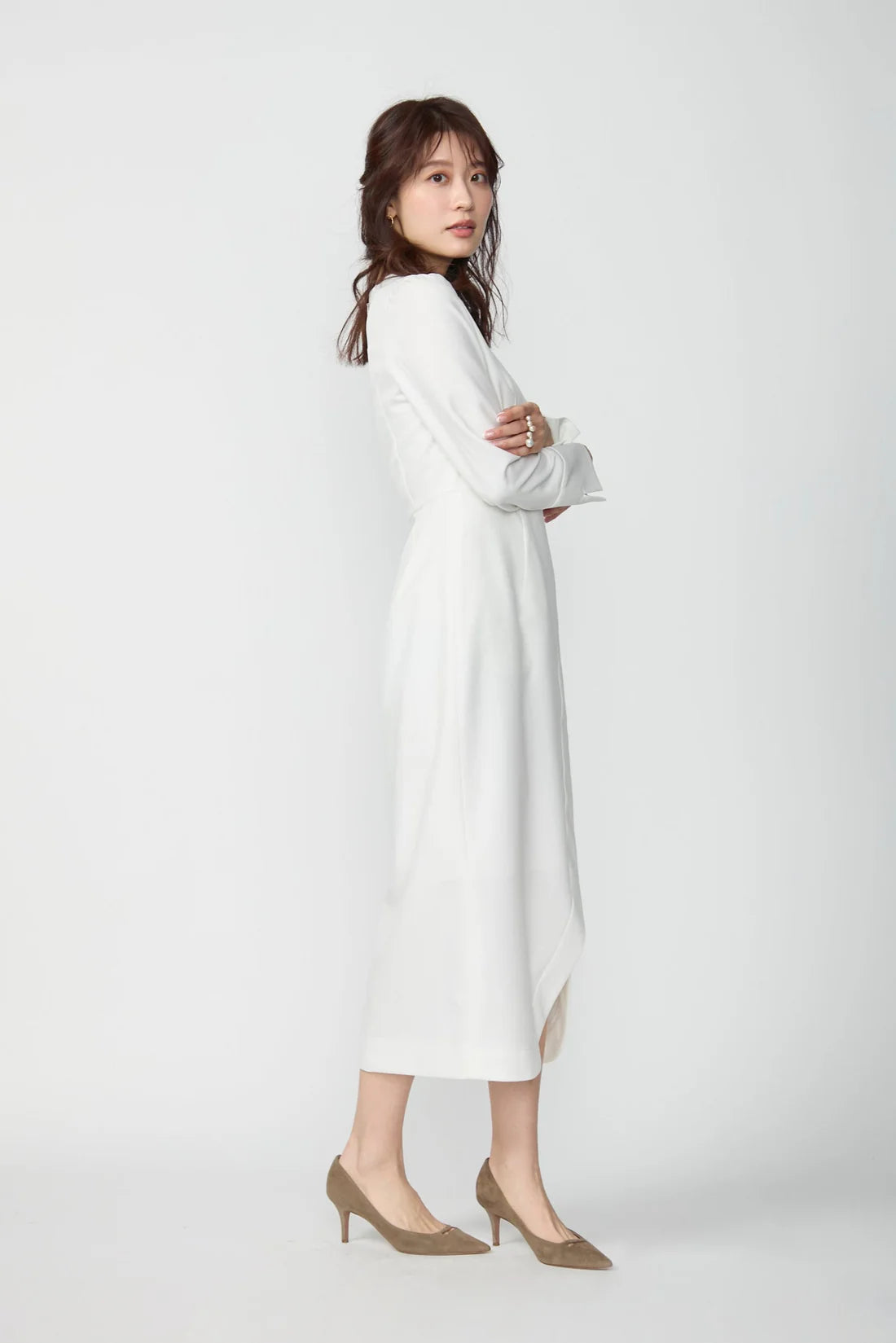 Tulip hem dress (Ivory)