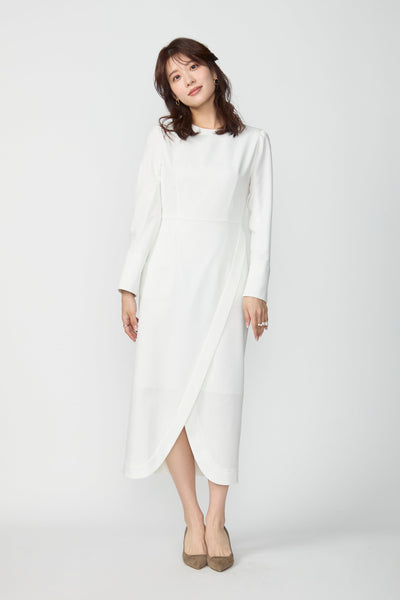 Tulip hem dress (Ivory) – Audire