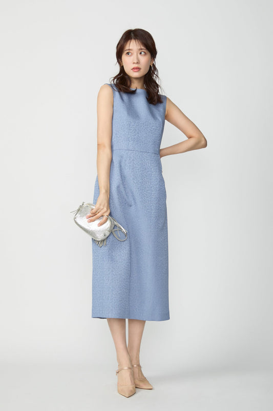 Everywhere jacquard dress (Blue gray)