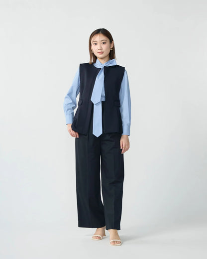 Roomy formal vest (Dark navy)