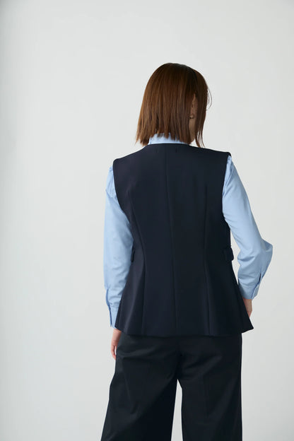 Roomy formal vest (Dark navy)