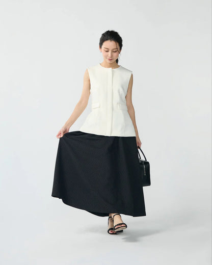Roomy formal vest (Ivory)
