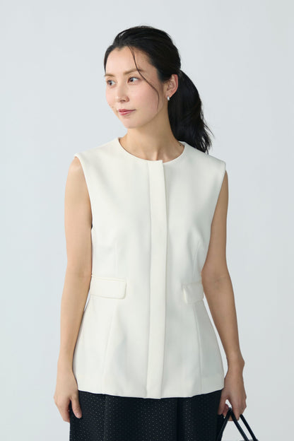Roomy formal vest (Ivory)