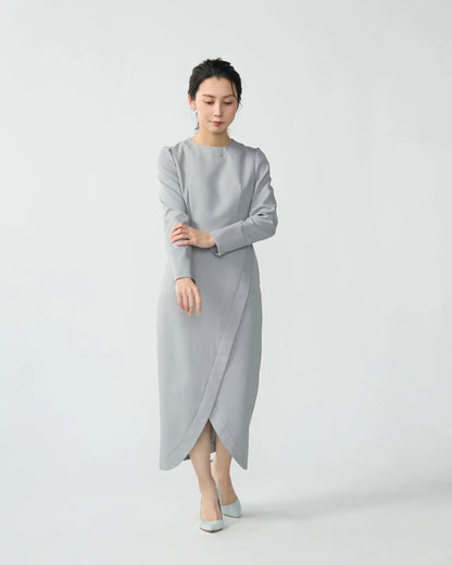 Tulip hem dress (Light gray)