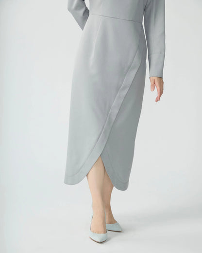 Tulip hem dress (Light gray)