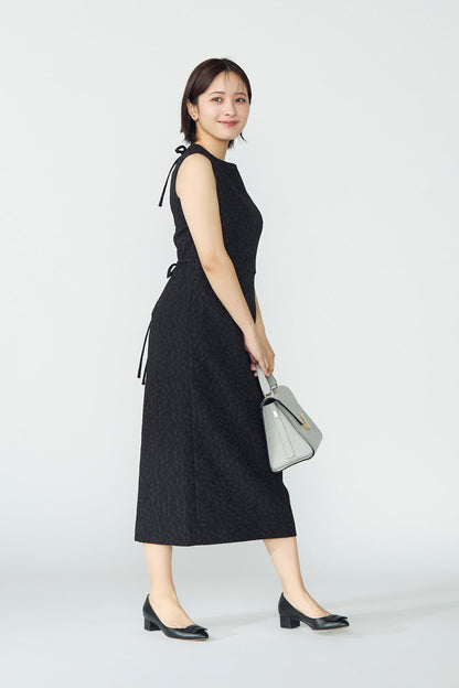 Everywhere jacquard dress (Black/Flower)