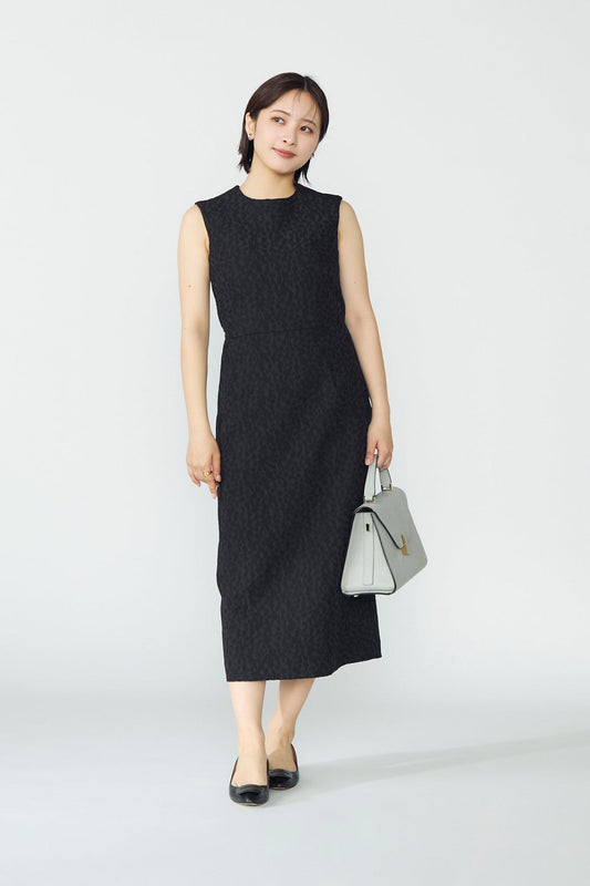 Everywhere jacquard dress (Black/Flower)