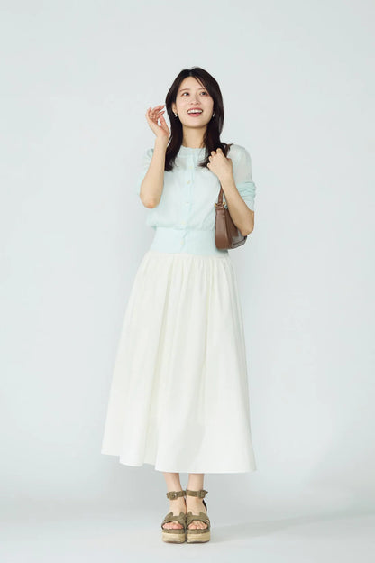 Slight glitter sheer cardigan (Mist blue)