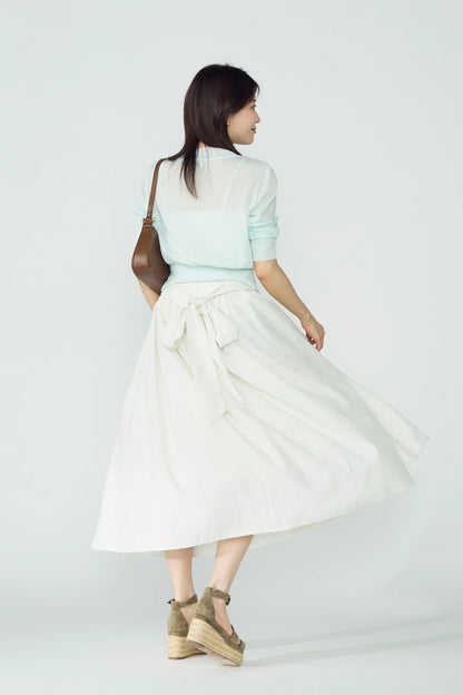 Slight glitter sheer cardigan (Mist blue)