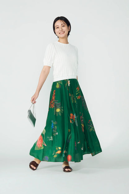 Jane half-sleeve knit tops (White)