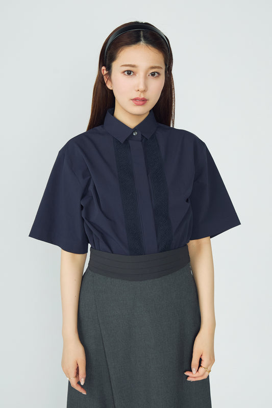 Casual date shirt(Navy)