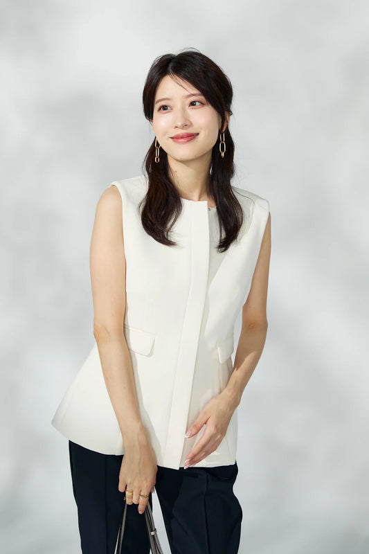 Roomy formal vest (Ivory)