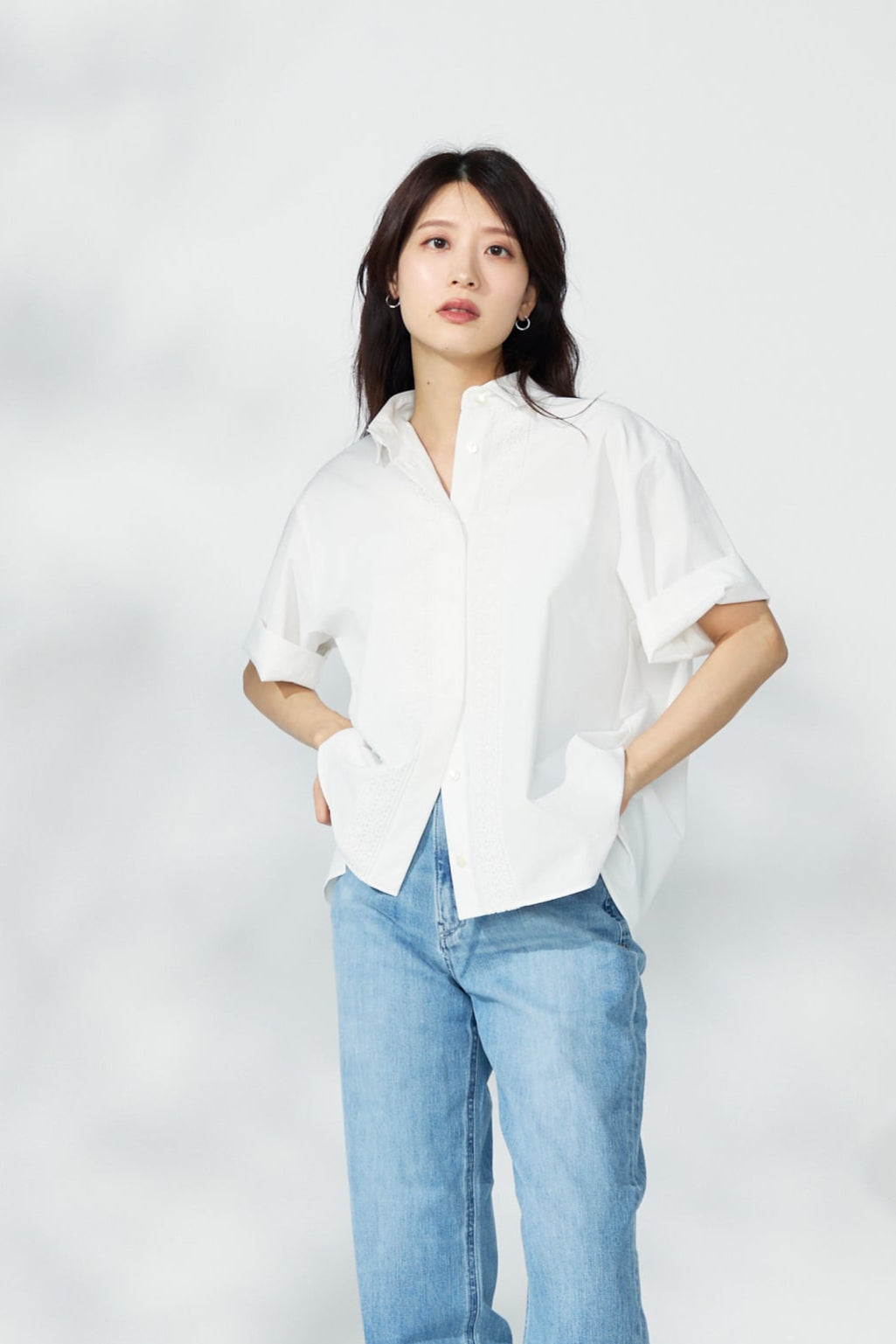 Casual date shirt(White)