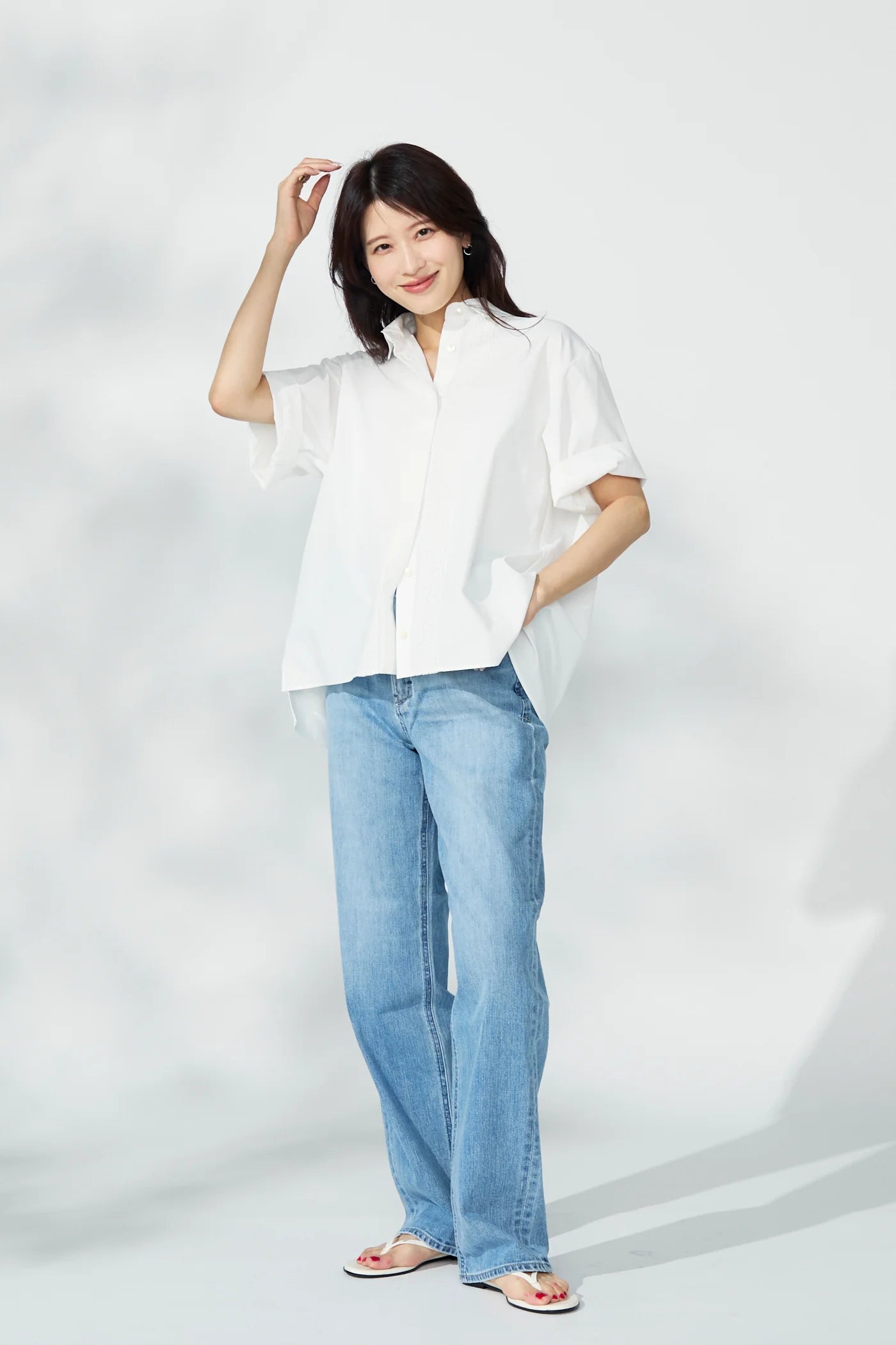 Casual date shirt(White)