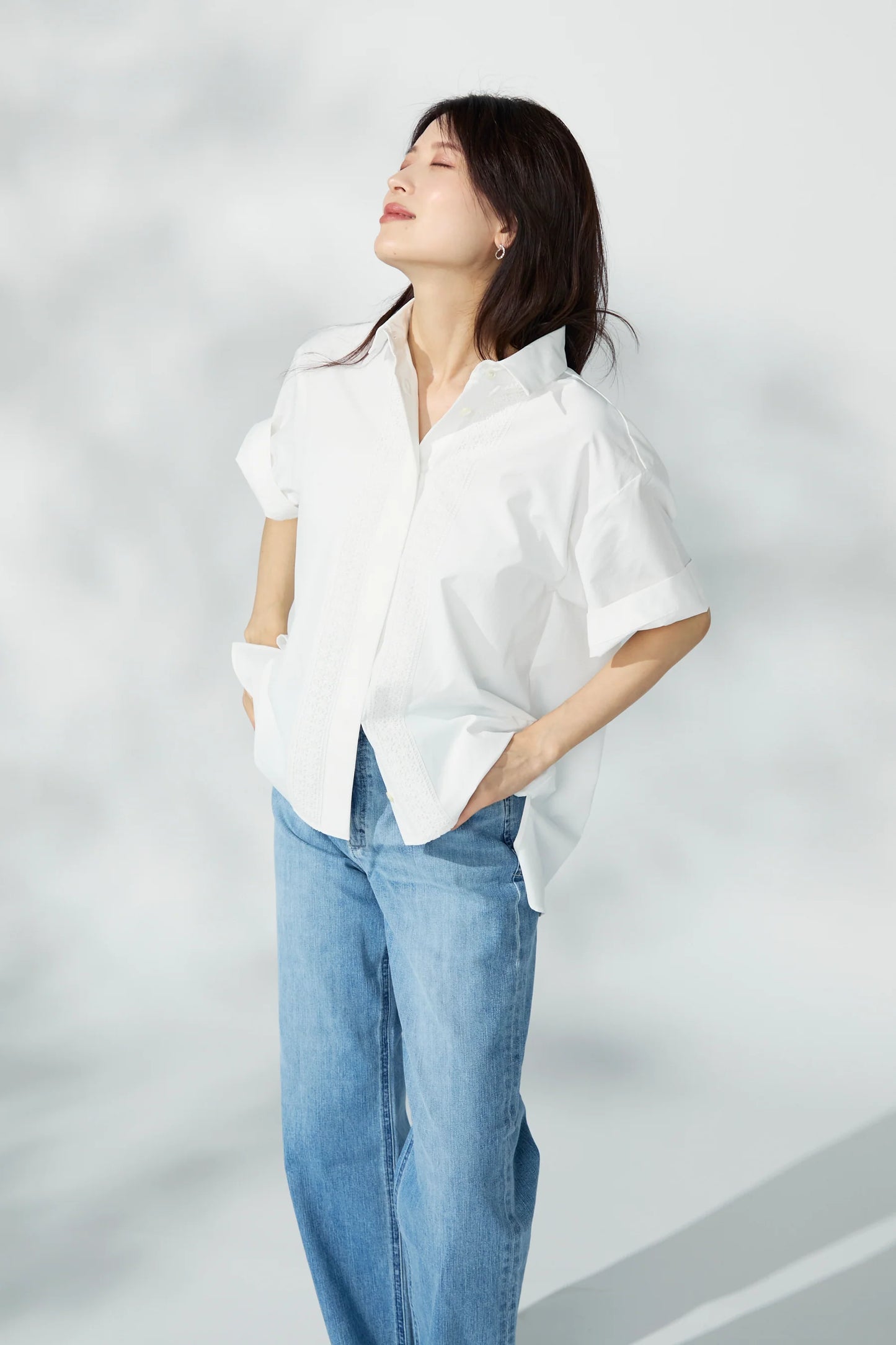 Casual date shirt(White)