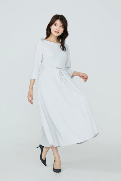 Charlotte flare dress(Pale gray)