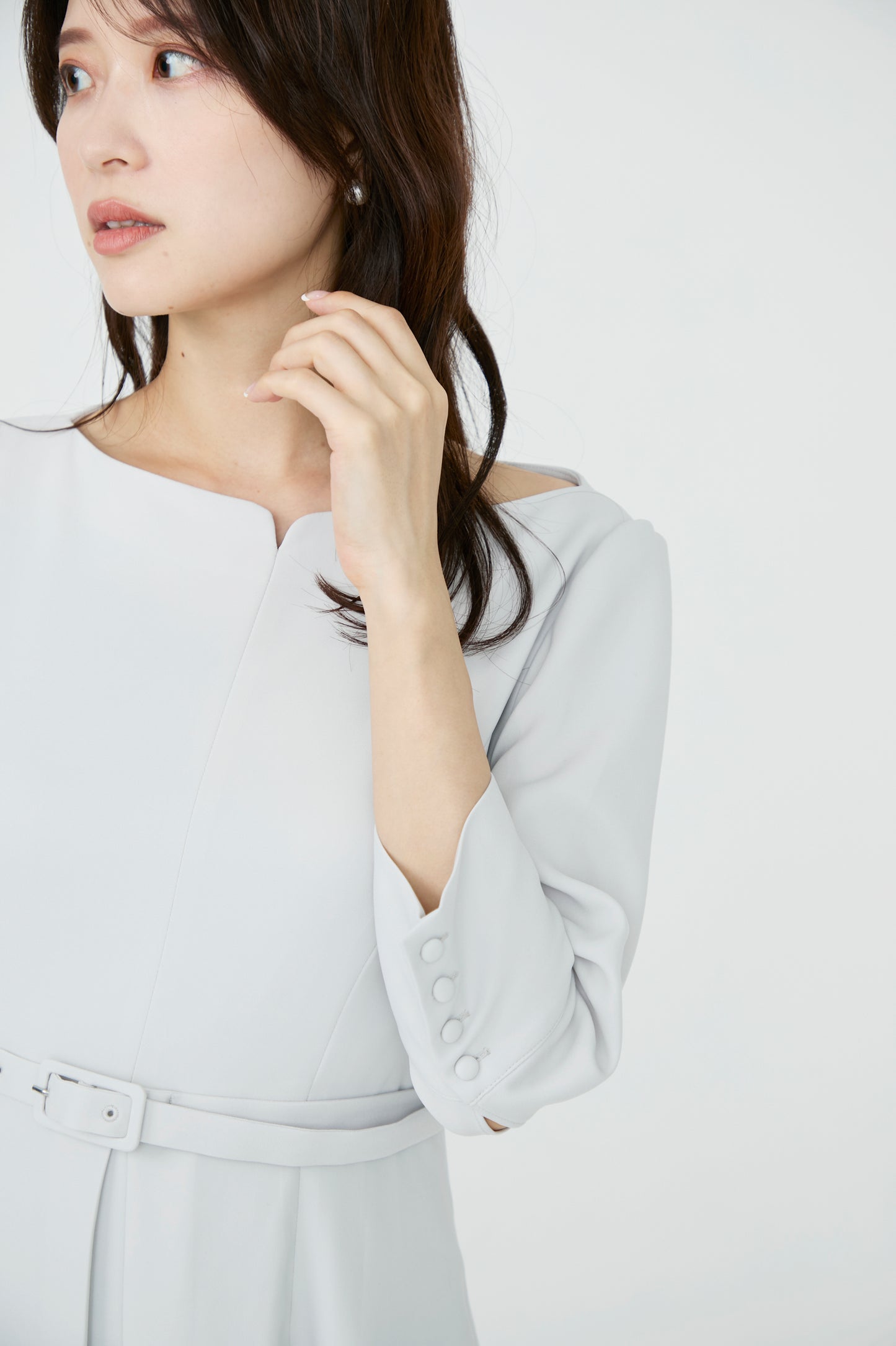 Charlotte flare dress(Pale gray)