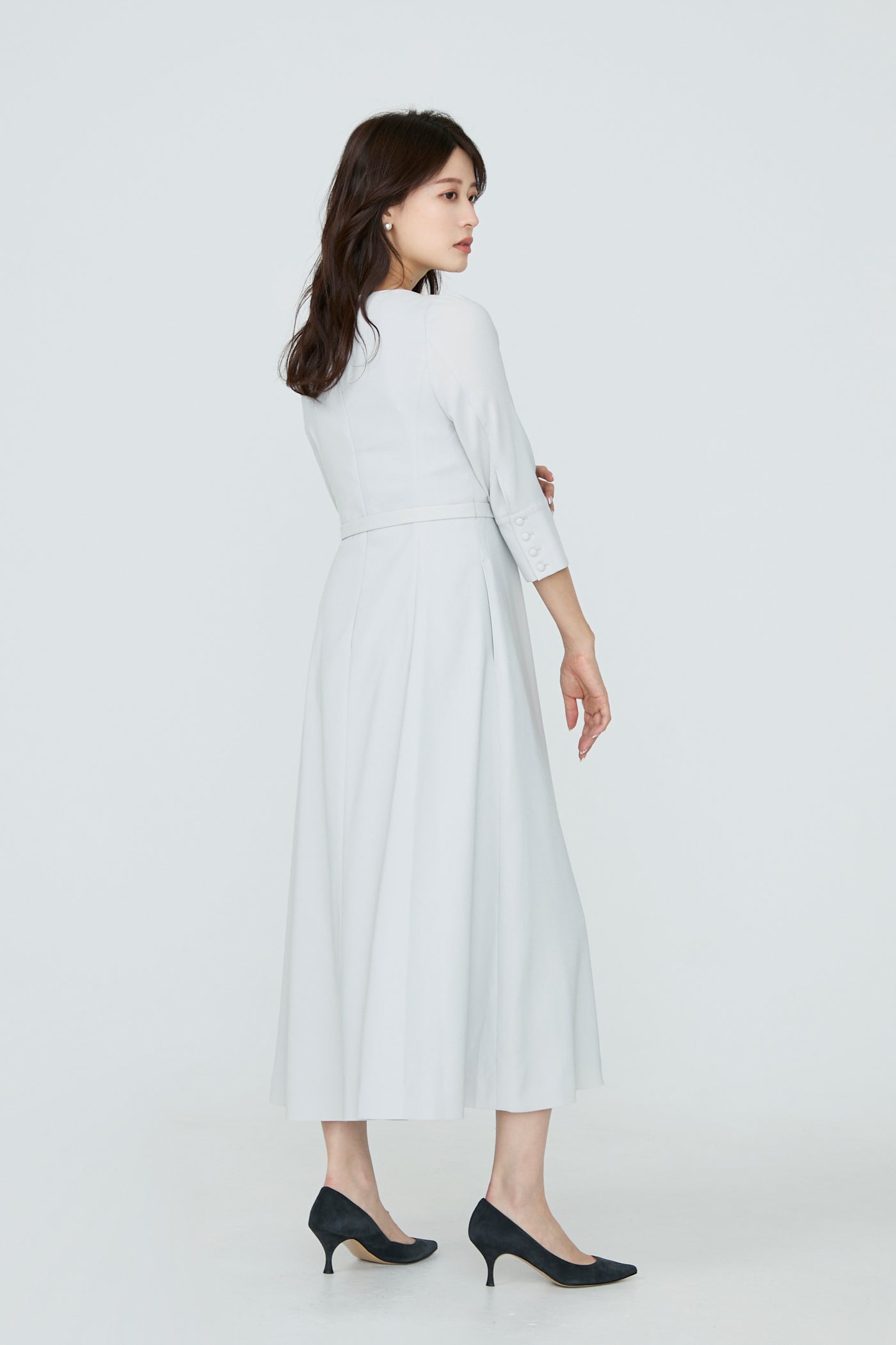 Charlotte flare dress(Pale gray)