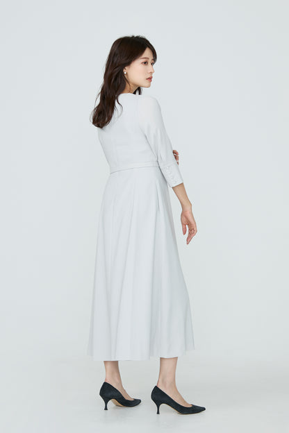 Charlotte flare dress(Pale gray)