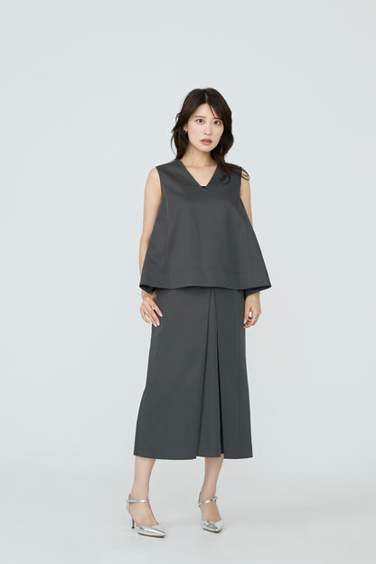 Frame trad skirt(Charcoal)