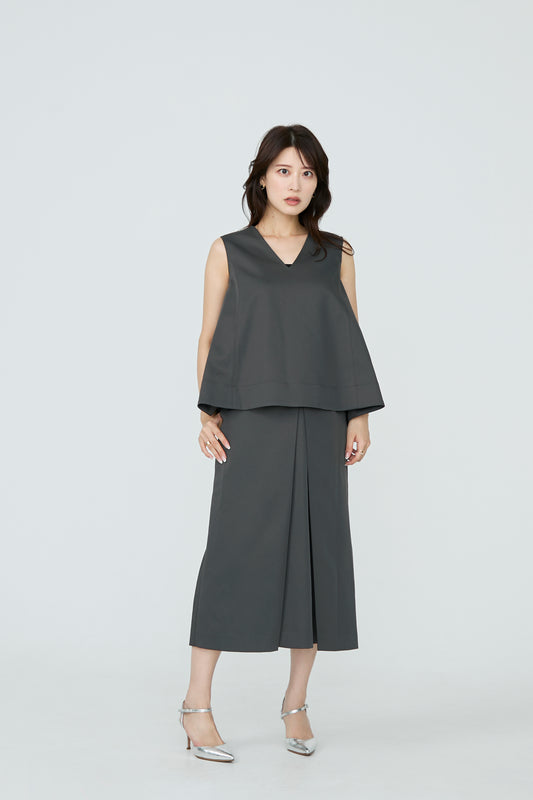 Frame trad skirt(Charcoal)