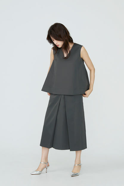 Frame trad skirt(Charcoal)
