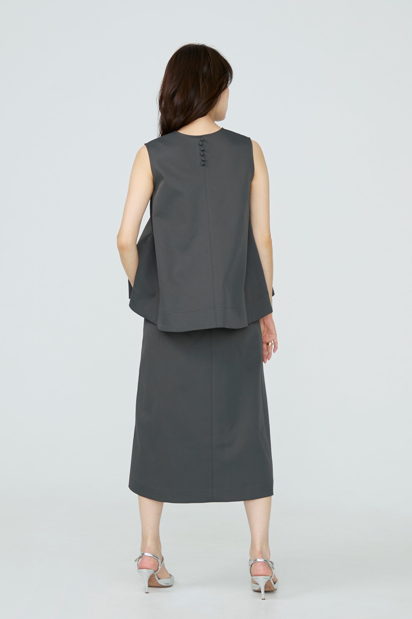 Frame trad skirt(Charcoal)